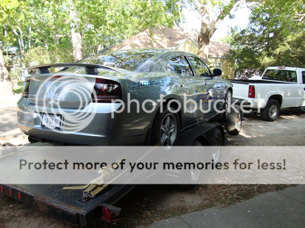 Strapping CAr Down on Trailer